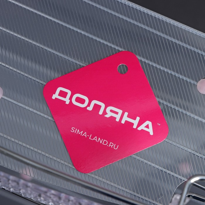 Полка 2-х ярусная Доляна, 30×13×37 см, цвет хромированный Полка 2-х ярусная Доляна, 30×13×37 см, цвет хромированный