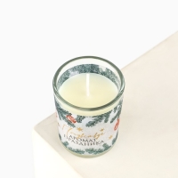 Свеча с калькой новогодняя &laquo;Аромат праздника&raquo; на Новый год на Новый год, аромат еловые ветки,5х6х5 см