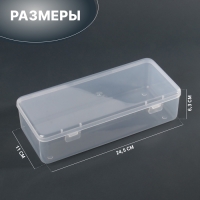 Органайзер для хранения, с крышкой, 24,5 × 11 см, цвет прозрачный Органайзер для хранения, с крышкой, 24,5 × 11 см, цвет прозрачный