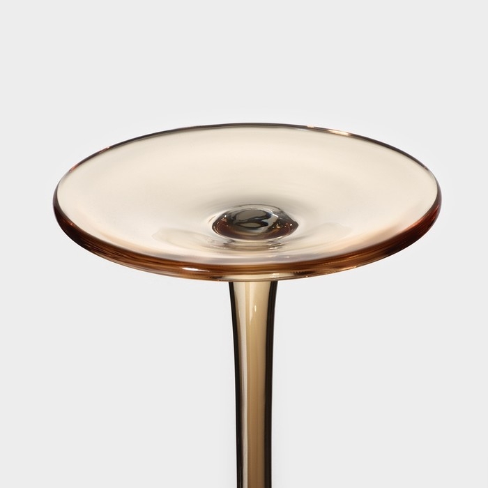 Набор бокалов для шампанского стеклянный Magistro «Иллюзия», 180 мл, 5,5×27,5 см, 2 шт, цвет золотой Набор бокалов для шампанского стеклянный Magistro «Иллюзия», 180 мл, 5,5×27,5 см, 2 шт, цвет золотой