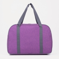 Сумка дорожная на молнии, наружный карман, держатель для чемодана, цвет сиреневый Сумка дорожная на молнии, наружный карман, держатель для чемодана, цвет сиреневый