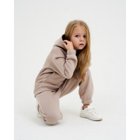 Костюм детский с начёсом (толстовка, брюки) KAFTAN "Basic line" р.38 (146-152), бежевый Костюм детский с начёсом (толстовка, брюки) KAFTAN "Basic line" р.38 (146-152), бежевый