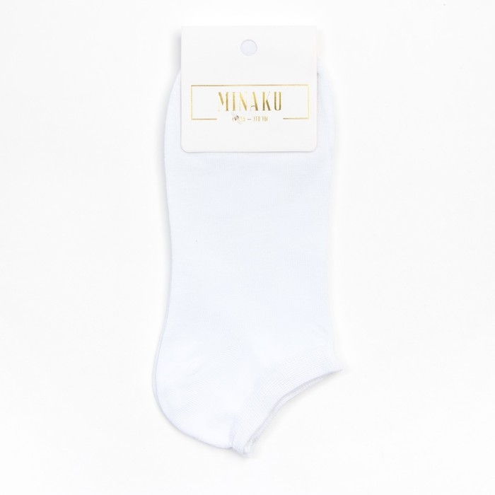 Носки мужские укороченные MINAKU &laquo;Бамбук&raquo;, цвет белый, размер 40-41 (27 см)
