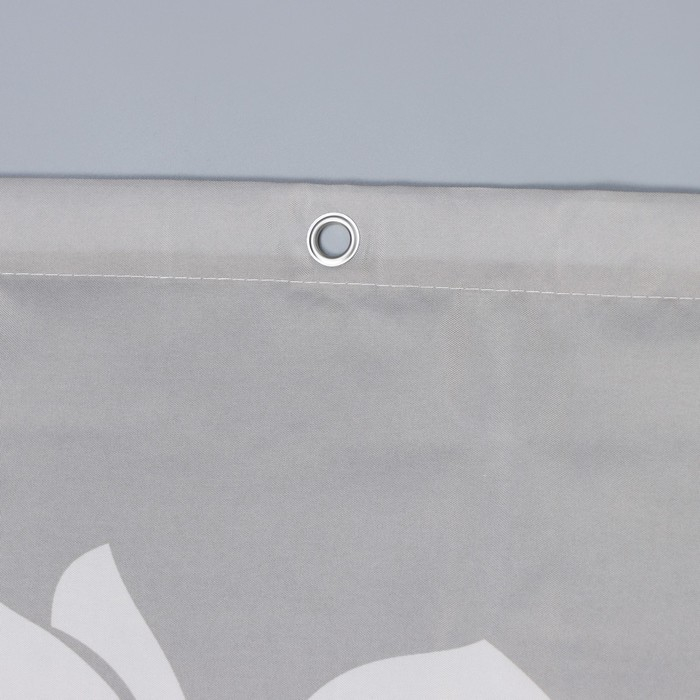 Штора для ванны Доляна &laquo;Большие цветы&raquo;, 180&times;180 см, полиэстер, цвет жёлтый