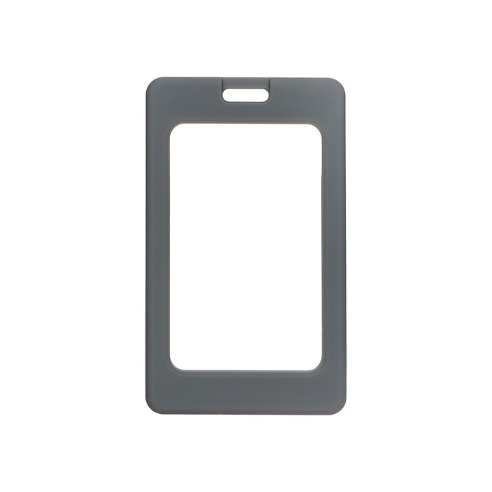 Бейдж вертикальный, внешний 101х67 мм, внутренний 85х54 мм, софтач, серый Бейдж вертикальный, внешний 101х67 мм, внутренний 85х54 мм, софтач, серый