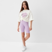 Велосипедки для девочки MINAKU цвет лаванда, рост 128 Велосипедки для девочки MINAKU цвет лаванда, рост 128