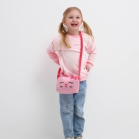 Сумка детская на молнии, длинный ремень, цвет розовый Сумка детская на молнии, длинный ремень, цвет розовый