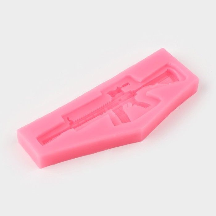 Молд &laquo;Пистолет - пулемёт&raquo;, силикон, 13,2&times;5,3 см, цвет МИКС