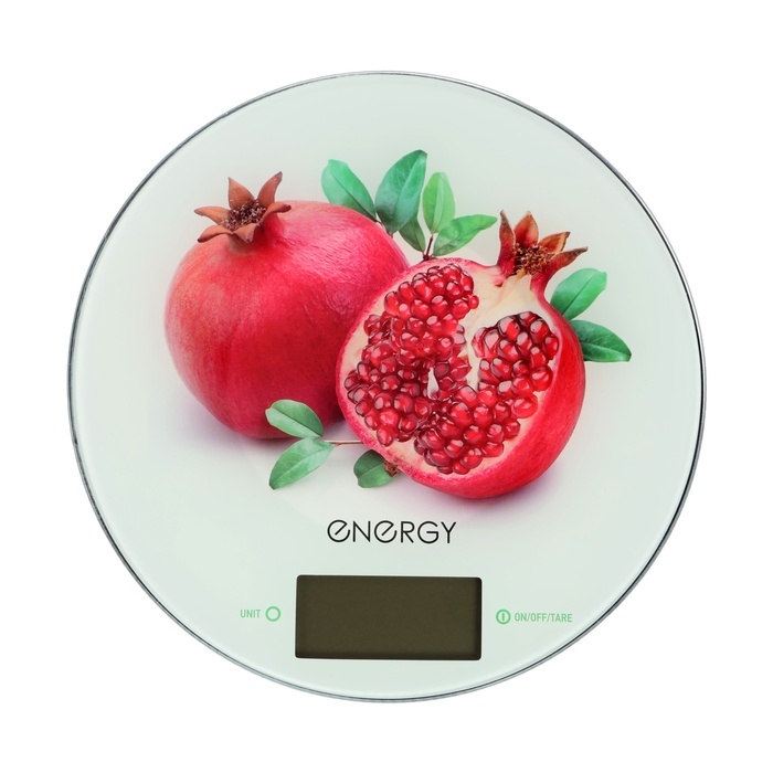 Весы кухонные ENERGY EN-403, электронные, до 5 кг, автоотключение, рисунок Весы кухонные ENERGY EN-403, электронные, до 5 кг, автоотключение, рисунок "Гранат"