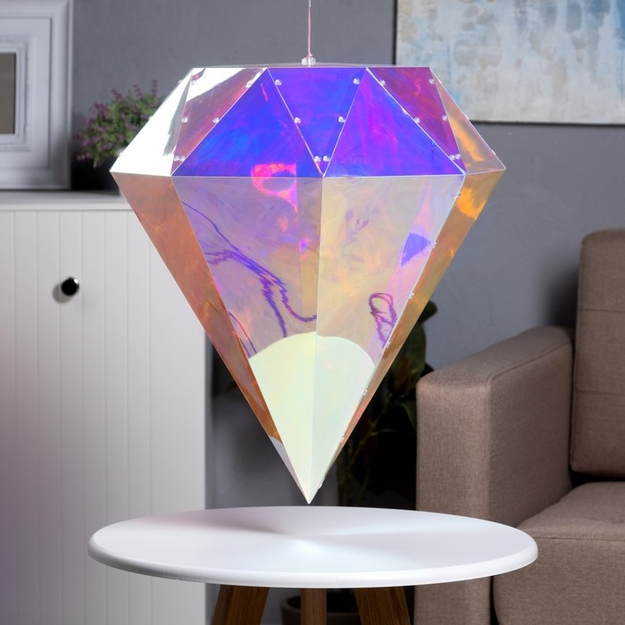 Светодиодная фигура «Бриллиант» 43 × 54 × 43 см, пластик, 220 В, свечение белое Светодиодная фигура «Бриллиант» 43 × 54 × 43 см, пластик, 220 В, свечение белое