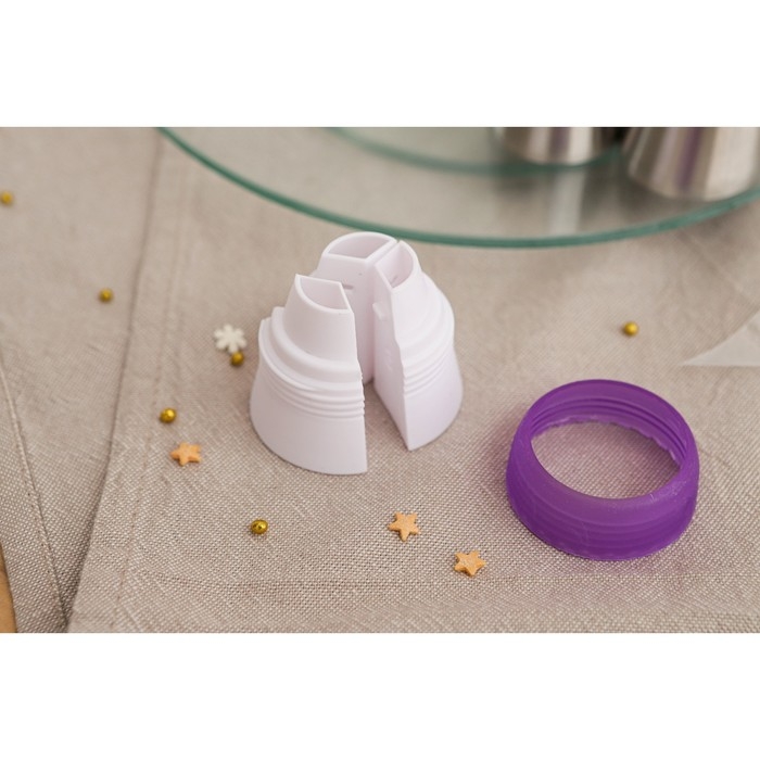 Набор кондитерский 12 предметов: 8 насадок d=3,7 см, адаптер d=4 см, 3 мешка 22×32 см, насадки МИКС Набор кондитерский 12 предметов: 8 насадок d=3,7 см, адаптер d=4 см, 3 мешка 22×32 см, насадки МИКС