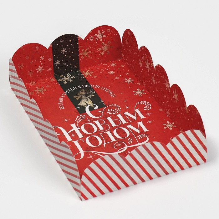Коробка подарочная с PVC крышкой &laquo;Ретро&raquo;, 20 х 30 х 8 см, Новый год