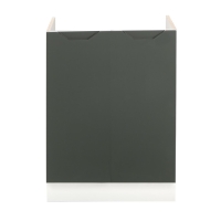 Шкаф напольный 600 под мойку Хельга, 600х500х824, Белый/Олива софт МДФ