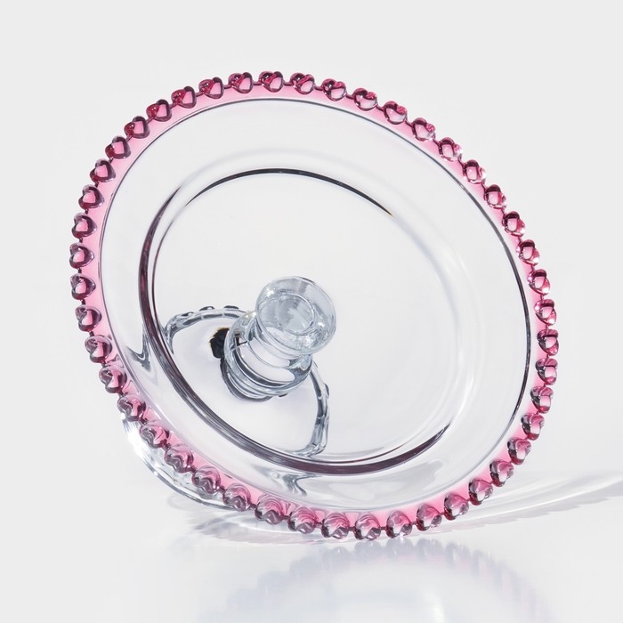 Подставка для пирожных стеклянная &laquo;Розе&raquo;, 19,5&times;10 см