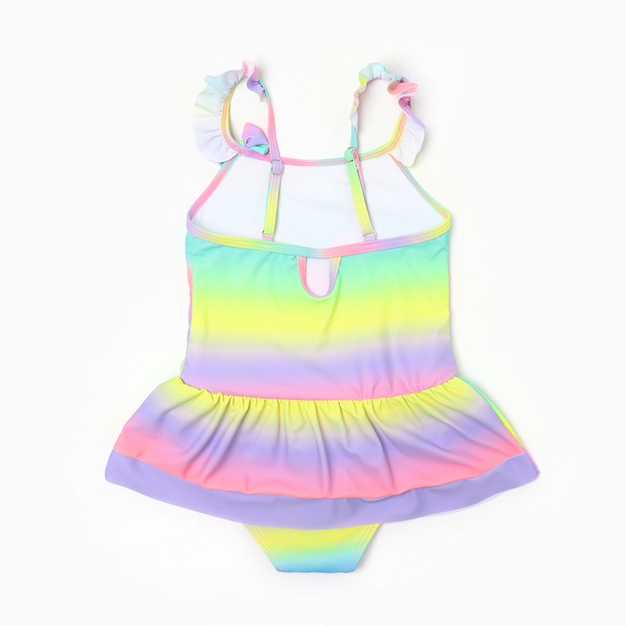 Купальник слитный для девочек, цвет салатовый, рост 110-116 см