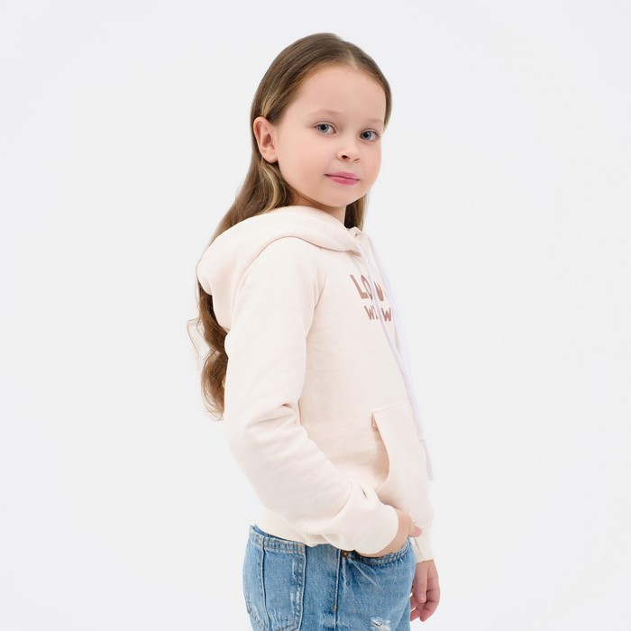 Худи для девочки KAFTAN Худи для девочки KAFTAN "Dream", размер 28 (86-92), цвет бежевый