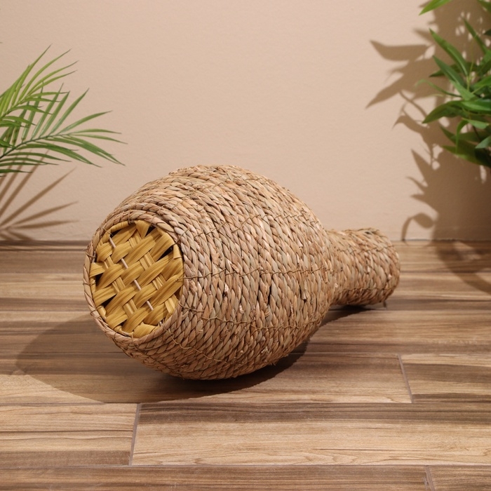 Ваза плетёная, напольная 28х28х60 см