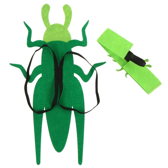 Карнавальный набор &laquo;Весёлые насекомые&raquo;: повязка и кузнечик из фетра, 3&ndash;7 лет