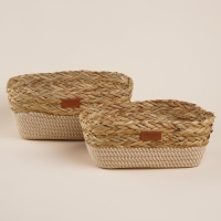 Корзины для хранения ручной работы SL Home, 2 шт: 28&times;18&times;10 см, 30&times;20&times;12 см