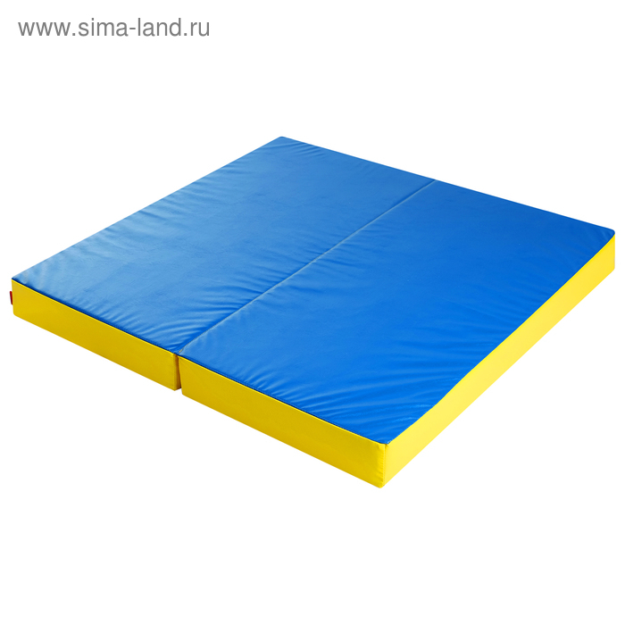 Мат ONLITOP, 100х100х10 см, 1 сложение, цвет синий/жёлтый Мат ONLITOP, 100х100х10 см, 1 сложение, цвет синий/жёлтый