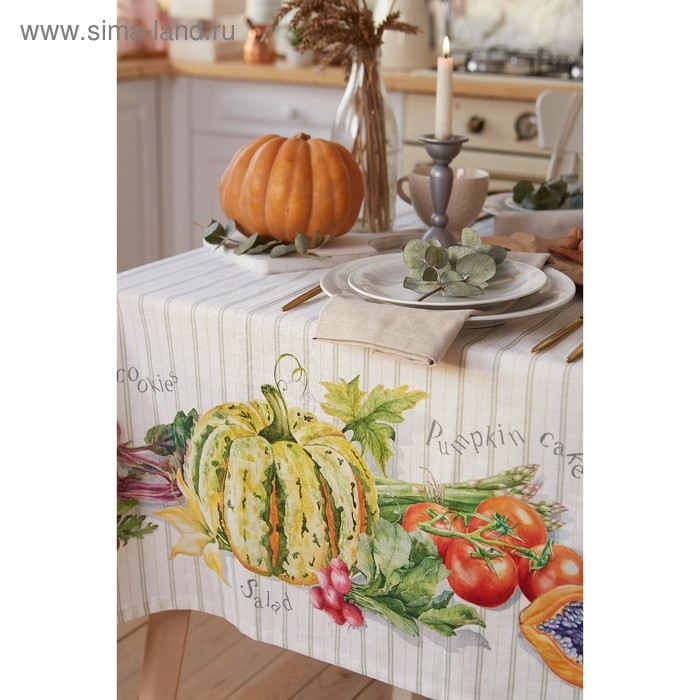 Скатерть Этель Vegetable 180х147 см, 100% хлопок, репс 210 г/м2