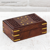 Шкатулка "Лепестки" дерево 15х10х6 см