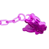 Соска - пустышка силиконовая классическая, от 6 мес., с колпачком + держатель &laquo;Мишка&raquo;, цвет фиолетовый