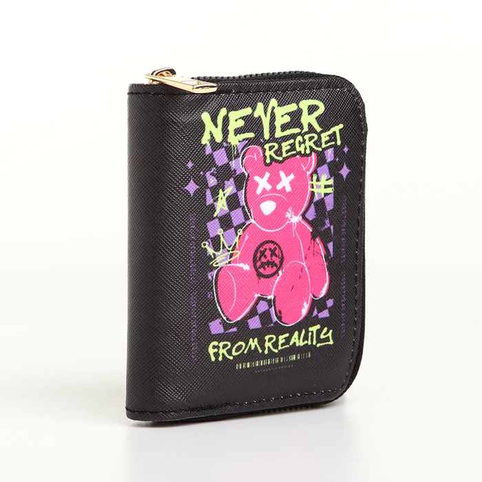 Кошелёк на молнии, цвет чёрный Кошелёк на молнии, цвет чёрный