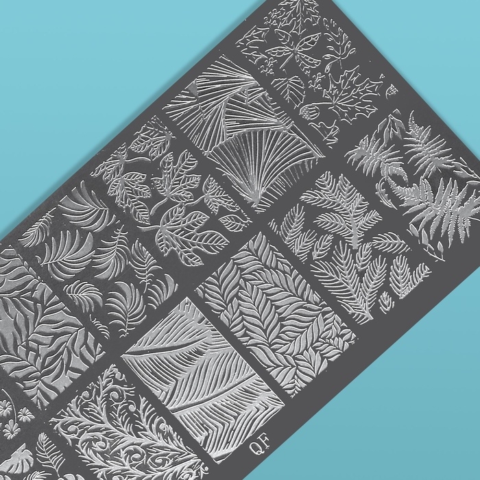 Диск для стемпинга металлический &laquo;Листочки&raquo;, 12 &times; 6 см