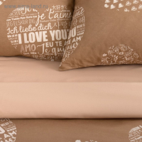 Постельное бельё "Этель" 1.5 сп Te amo (вид 3) 143 х 215 см,150 х 214 см, 70 х 70 - 2 шт, бязь
