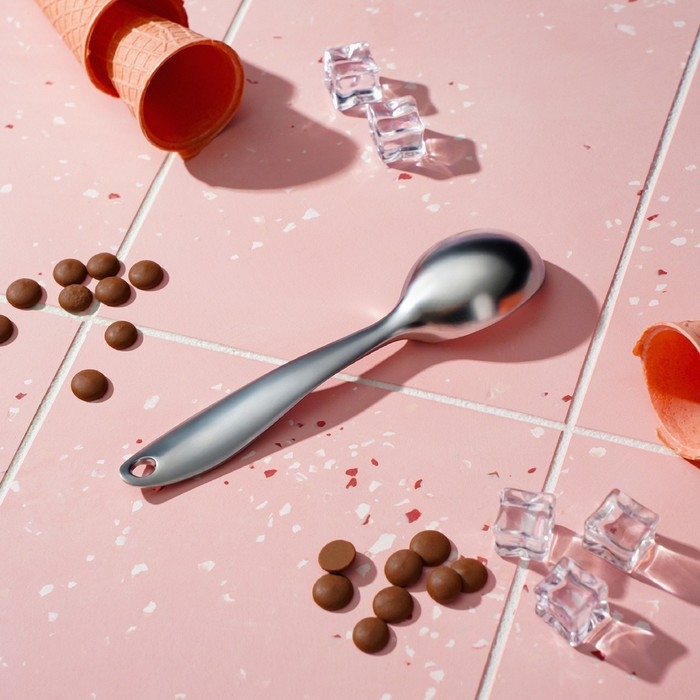 Ложка для мороженого Volt, 17,3×4,2×2,3 см, нержавеющая сталь, цвет серебряный Ложка для мороженого Volt, 17,3×4,2×2,3 см, нержавеющая сталь, цвет серебряный