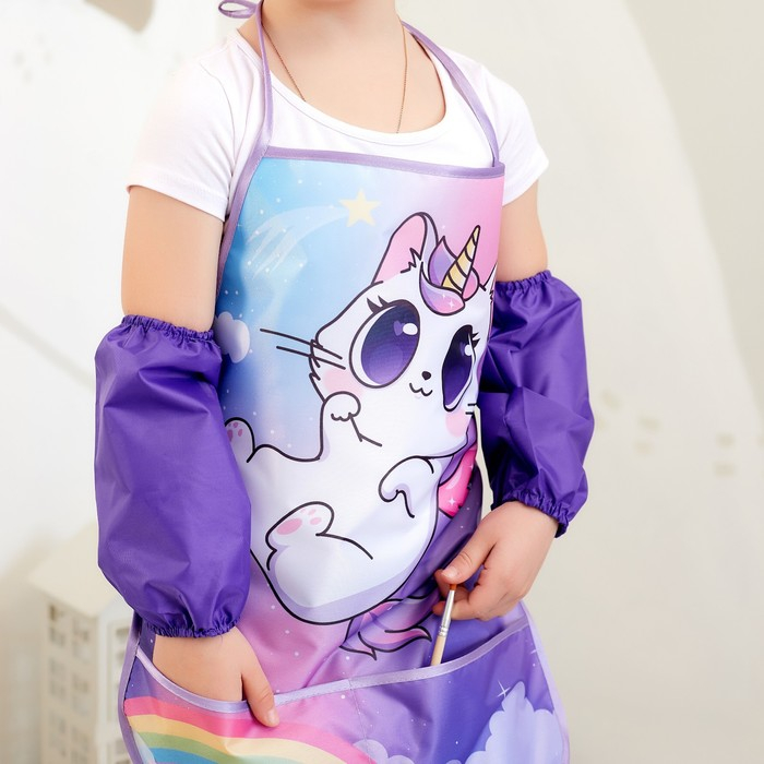 Фартук с нарукавниками детский Этель &laquo;Котик&raquo;, 49 х 39 см