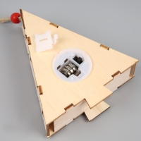 Ёлочная игрушка «Ёлочка с Дедом Морозом», от батареек, свечение тёплое белое Ёлочная игрушка «Ёлочка с Дедом Морозом», от батареек, свечение тёплое белое