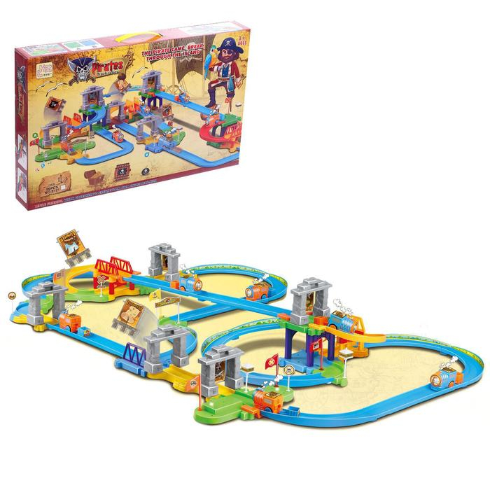 Железная дорога «Пиратские истории», работает от батареек, 90 деталей Железная дорога «Пиратские истории», работает от батареек, 90 деталей