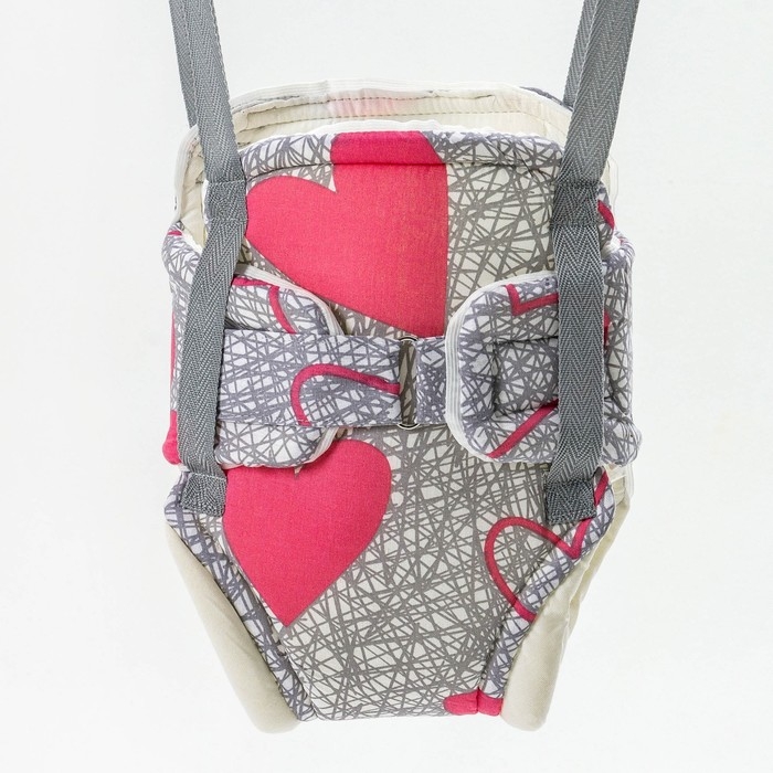 Прыгунки №1, 2в1 &laquo;Розовые сердечки&raquo; (прыгунки, качели, тарзанка)