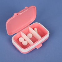 Таблетница, 8 × 6 × 3 см, 3 секции, цвет МИКС Таблетница, 8 × 6 × 3 см, 3 секции, цвет МИКС