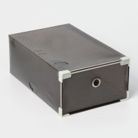 Коробка для хранения обуви выдвижная Доляна Large size, 22&times;34&times;13 см, цвет черный