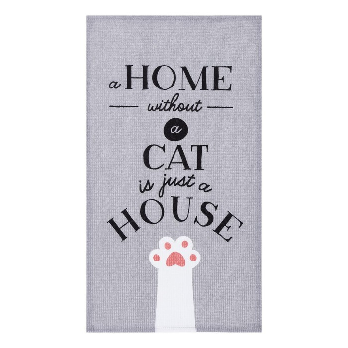 Набор кухонных полотенец Доляна Сats 35х60см-7шт, 100% хлопок