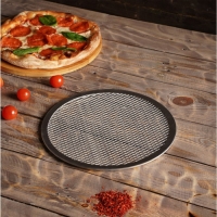 Форма для выпечки пиццы, d=23 см, цвет серебряный Форма для выпечки пиццы, d=23 см, цвет серебряный