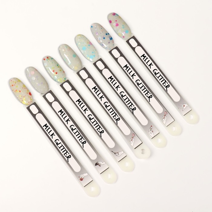 Гель лак для ногтей, &laquo;MILK GLITTER&raquo;, 3-х фазный, 8мл, LED/UV, цвет (06)