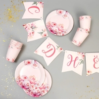 Набор бумажной посуды одноразовый Нежные пионы&raquo;