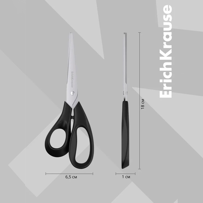 Ножницы для левшей, 18 см, ErichKrause Dynamic, увеличенная толщина лезвий, МИКС Ножницы для левшей, 18 см, ErichKrause Dynamic, увеличенная толщина лезвий, МИКС