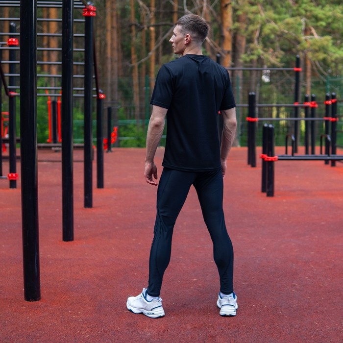 Лосины ONLYTOP беговые мужские, р. 50, цвет чёрный Лосины ONLYTOP беговые мужские, р. 50, цвет чёрный