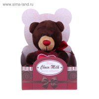Мягкая игрушка «Медведь Choco», с сердцем, 15 см Мягкая игрушка «Медведь Choco», с сердцем, 15 см