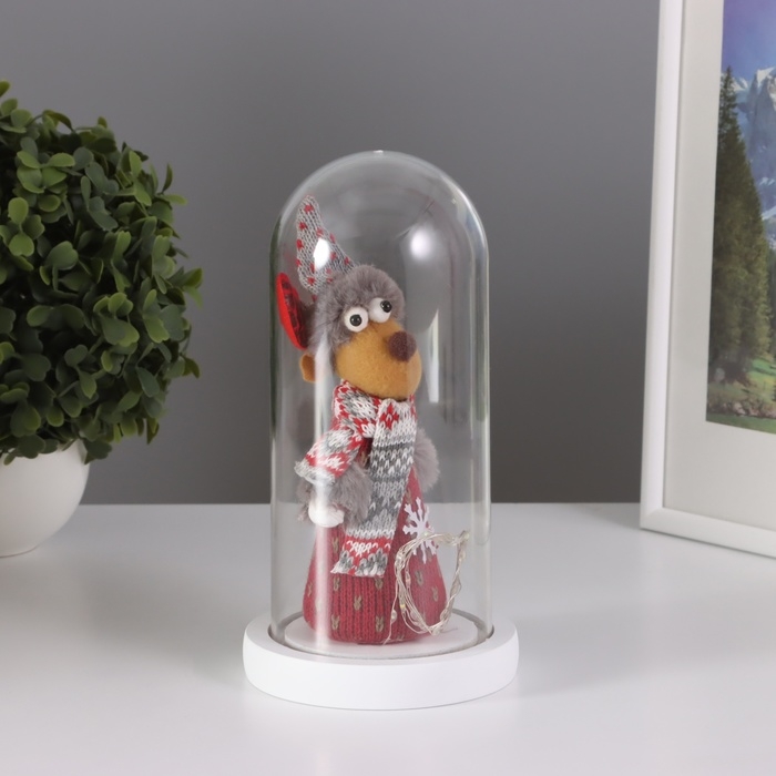 Ночник &laquo;Новогодний олень&raquo; LED 3хААА красный 11х11х22,5см