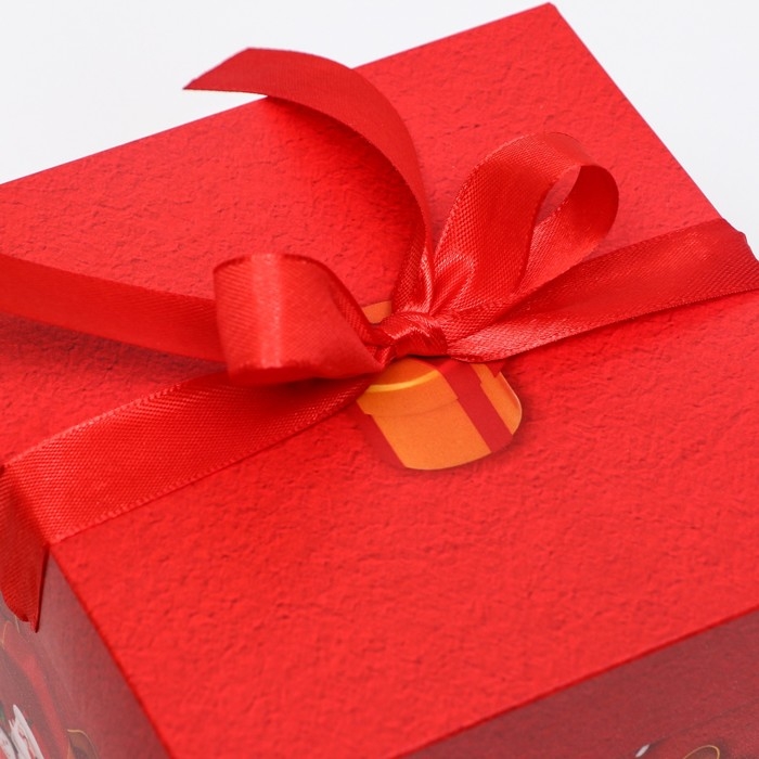 Новый год. Коробка Самосборная "Дед мороз в коробке" 15 х 15 х 15 см