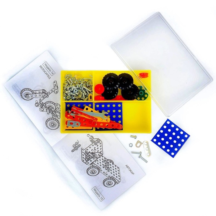 Конструктор &laquo;Техник Юниор&raquo;, 124 детали, 19 моделей, цветной