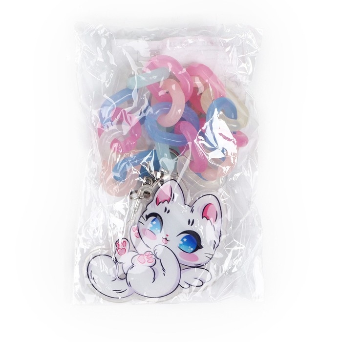 Брелок для ключей на цепочке &laquo;Котик&raquo;, 26 х 5 см