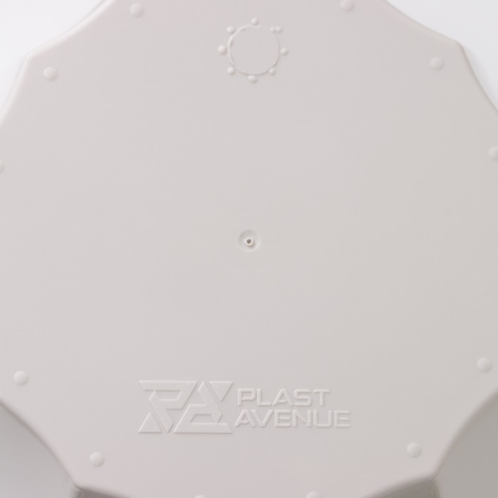 Кашпо для цветов со вставкой &laquo;Флюте&raquo;, 4,5 л, d=20 см, h=20 см, цвет бежевый