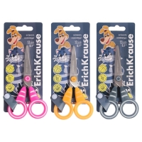 Ножницы детские ErichKrause "Простоквашино", 13 см, закруглённые концы лезвий, ударопрочный пластик, блистер, МИКС